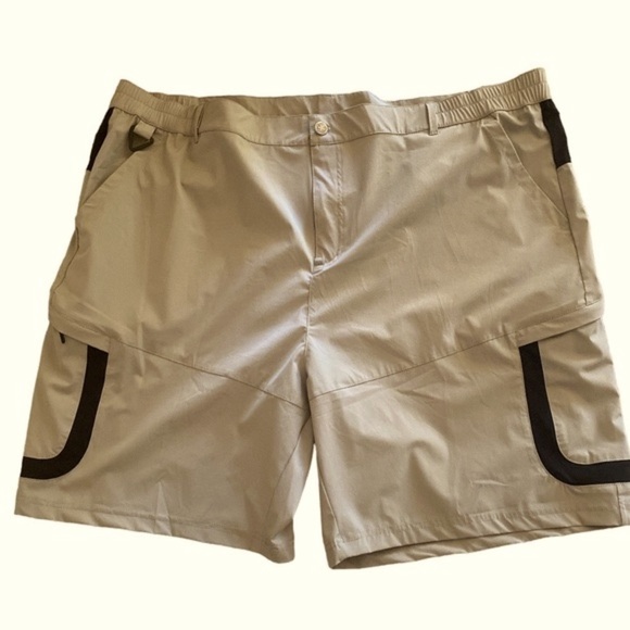 EZRUN Tactical Cargo Shorts Hiking Fishing Cycling  Water Repellent Khaki NWT - Picture 9 of 14